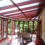 Inside view of Conservatory Roof with Deluxe Silver Shade Film applied