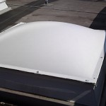 roof light with solar reflective paint applied